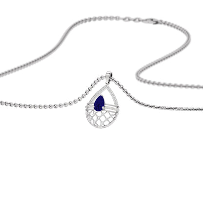 Tesellate Valve Diamond Pendant 18 KT / White Gold