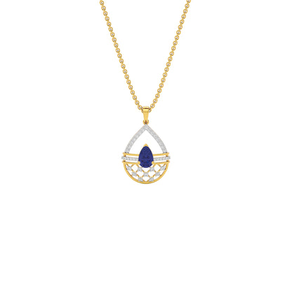 Tesellate Valve Diamond Pendant 18 KT / Yellow Gold