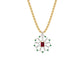 Fleur Motif Diamond Pendant 18 KT / Yellow Gold