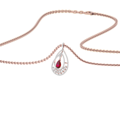 Pear Drizzle Diamond Pendant 18 KT / Rose Gold