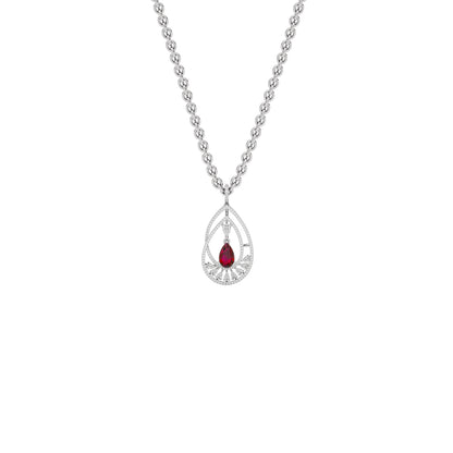 Pear Drizzle Diamond Pendant 18 KT / White Gold