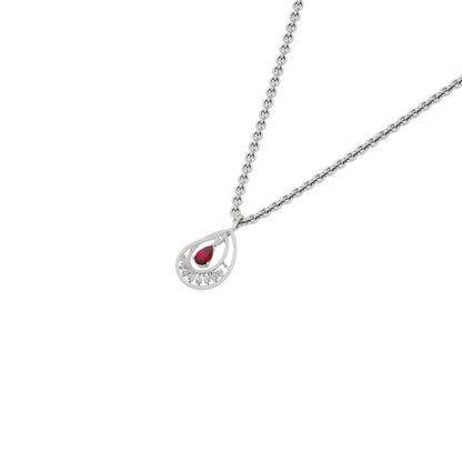 Pear Drizzle Diamond Pendant 18 KT / White Gold