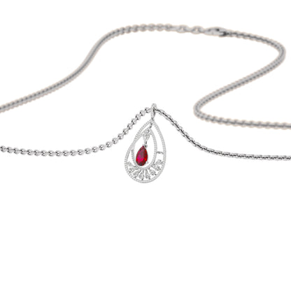Pear Drizzle Diamond Pendant 18 KT / White Gold