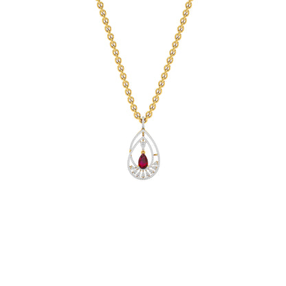 Pear Drizzle Diamond Pendant 18 KT / Yellow Gold