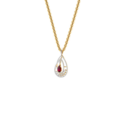 Pear Drizzle Diamond Pendant 18 KT / Yellow Gold