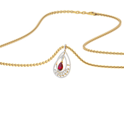 Pear Drizzle Diamond Pendant 18 KT / Yellow Gold