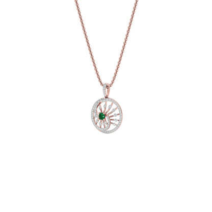 Swirled Blob Diamond Pendant 18 KT / Rose Gold