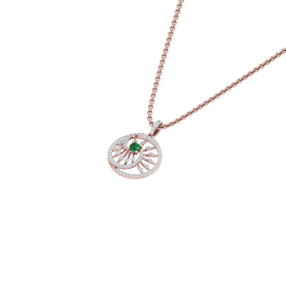 Swirled Blob Diamond Pendant 18 KT / Rose Gold