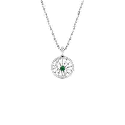 Swirled Blob Diamond Pendant 18 KT / White Gold