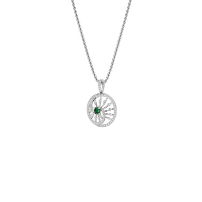 Swirled Blob Diamond Pendant 18 KT / White Gold
