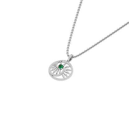 Swirled Blob Diamond Pendant 18 KT / White Gold