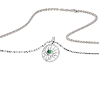 Swirled Blob Diamond Pendant 18 KT / White Gold