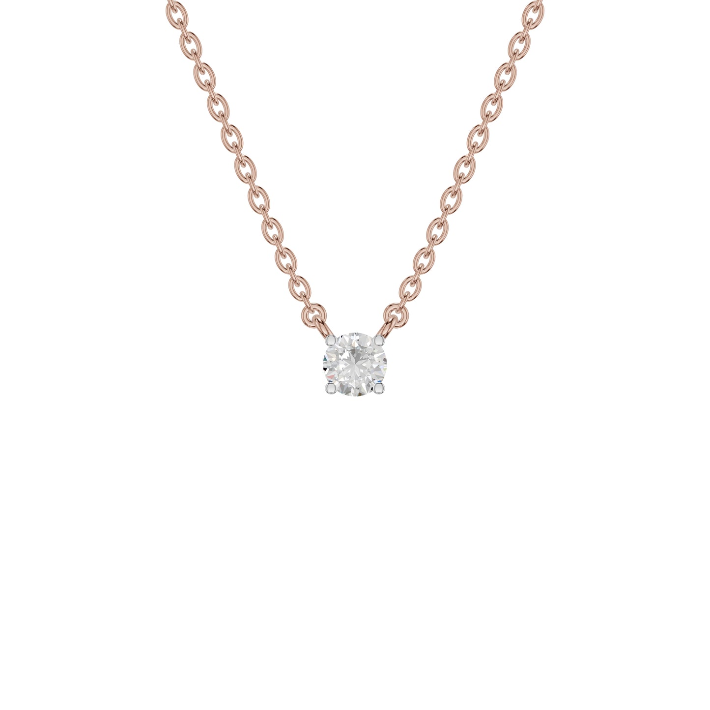Lucent Classic Round Diamond Pendant 18 KT / Rose Gold