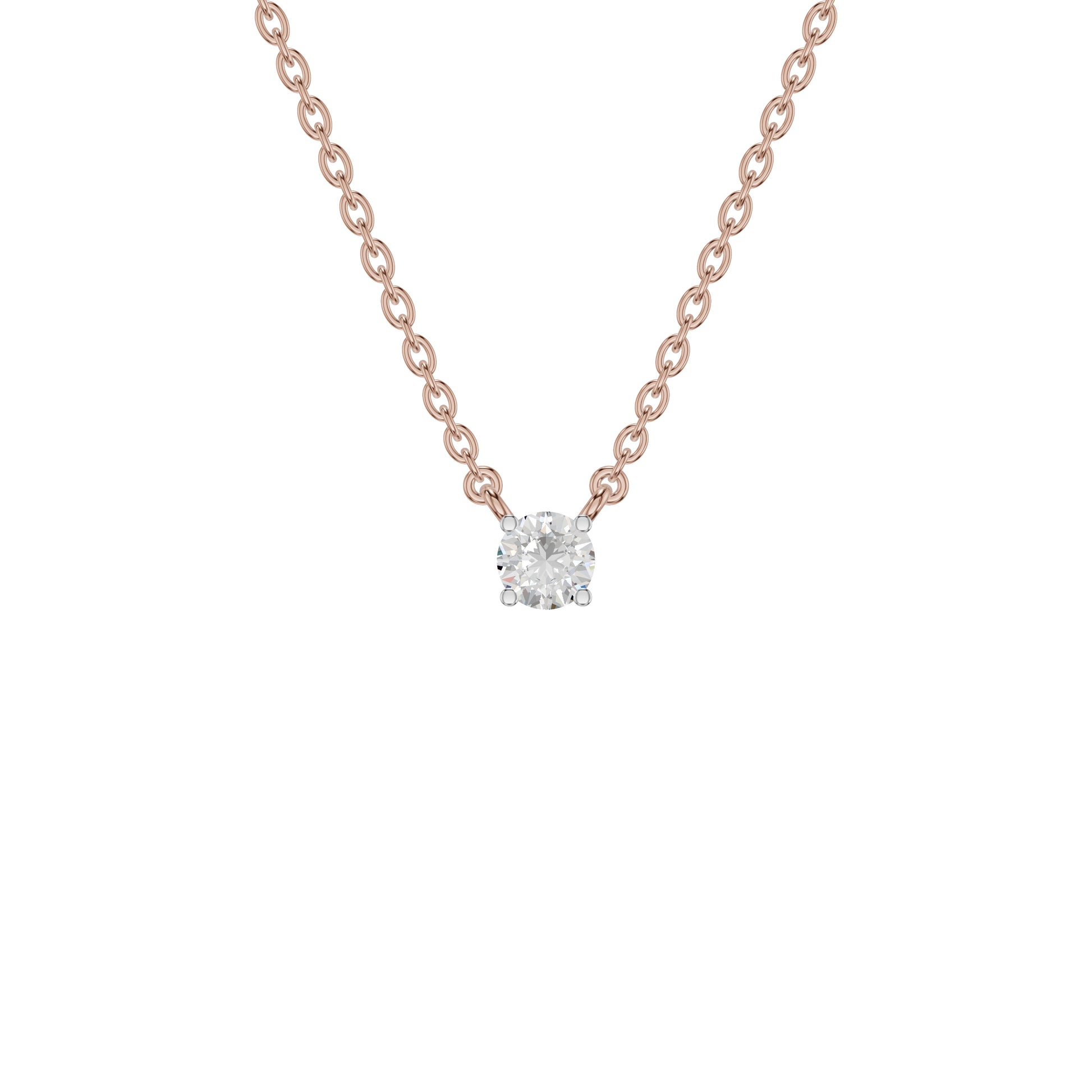 Lucent Classic Round Diamond Pendant 18 KT / Rose Gold