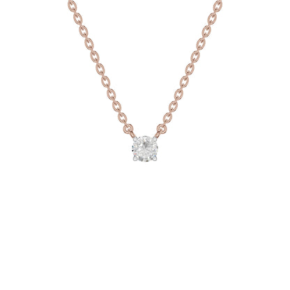 Lucent Classic Round Diamond Pendant 18 KT / Rose Gold
