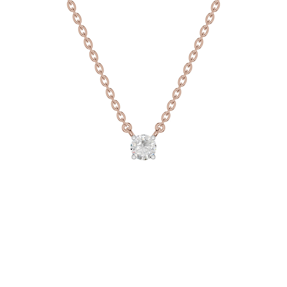 Lucent Classic Round Diamond Pendant 18 KT / Rose Gold