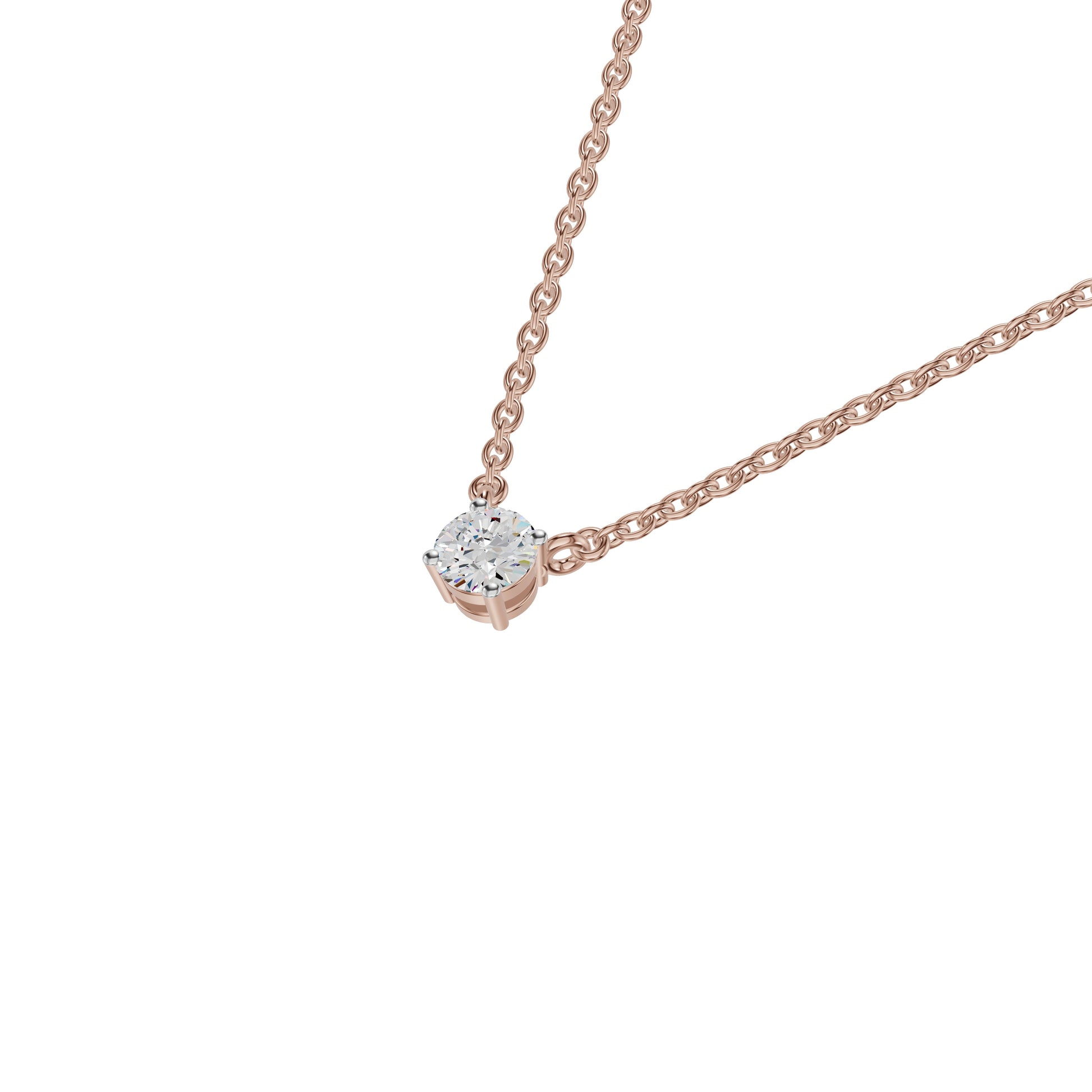 Lucent Classic Round Diamond Pendant 18 KT / Rose Gold