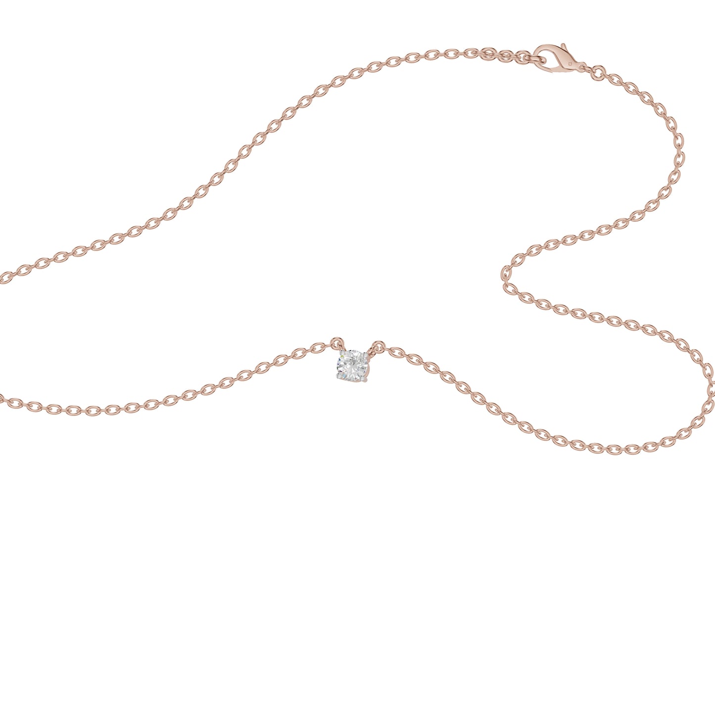 Lucent Classic Round Diamond Pendant 18 KT / Rose Gold