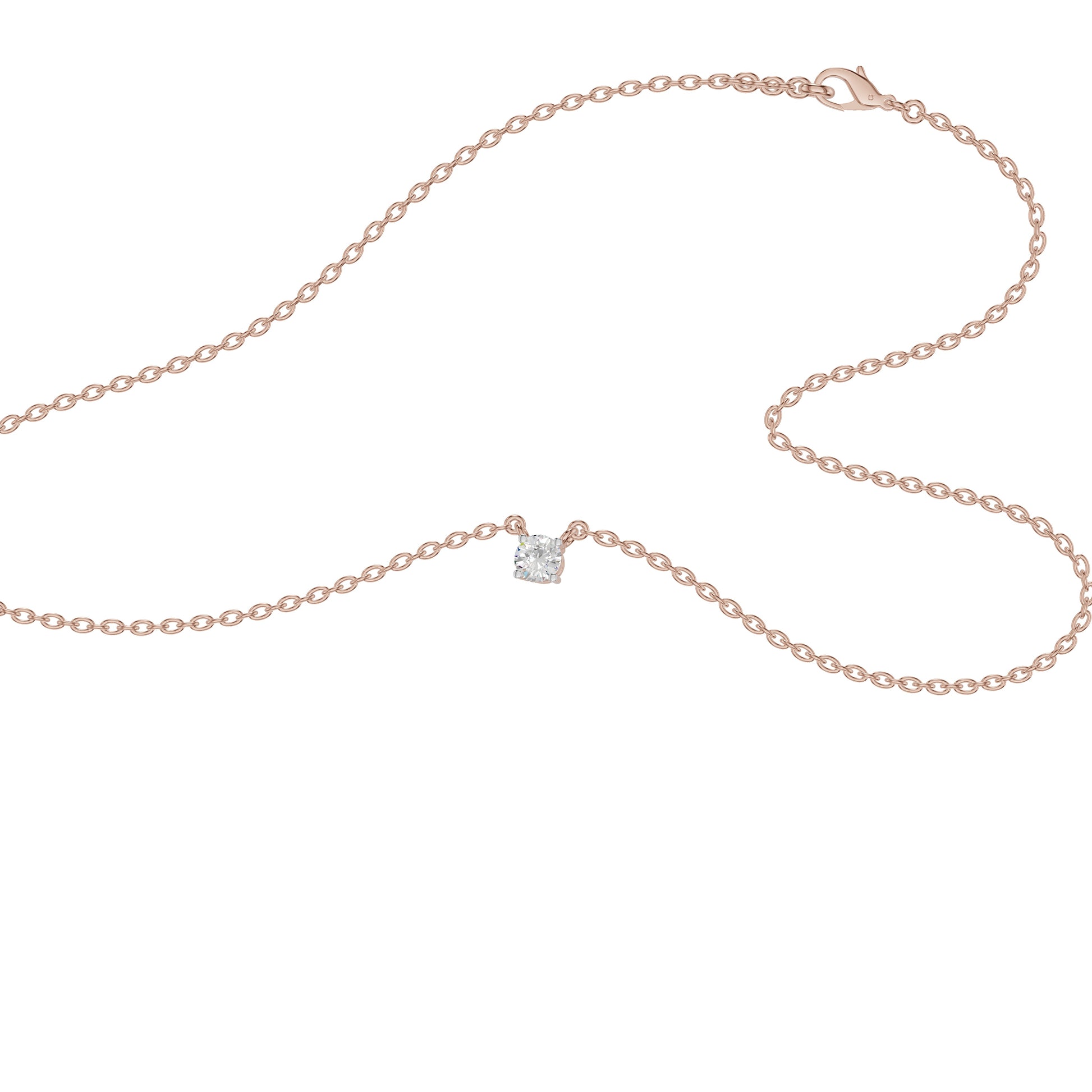 Lucent Classic Round Diamond Pendant 18 KT / Rose Gold