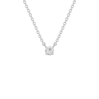 Lucent Classic Round Diamond Pendant 18 KT / White Gold