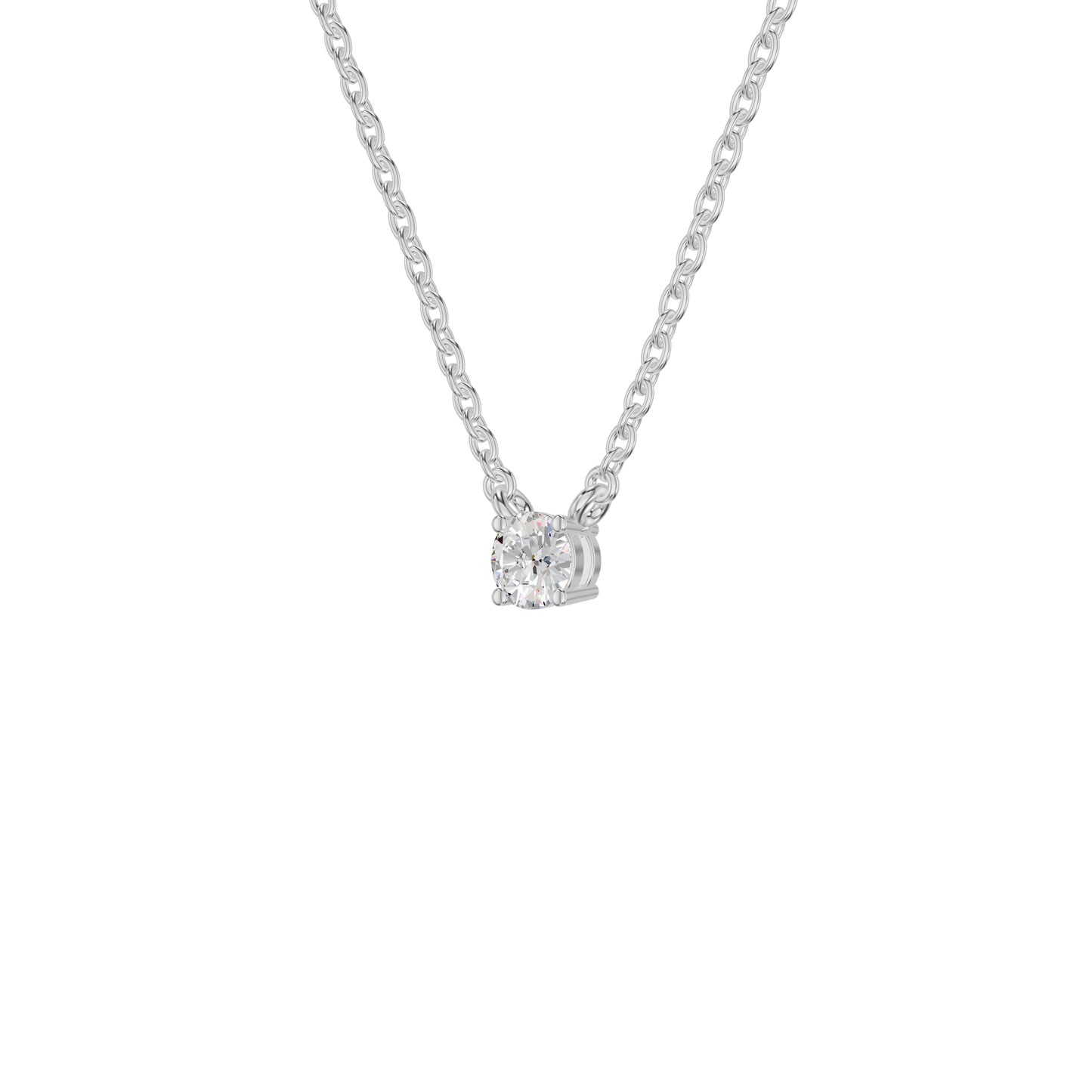 Lucent Classic Round Diamond Pendant 18 KT / White Gold