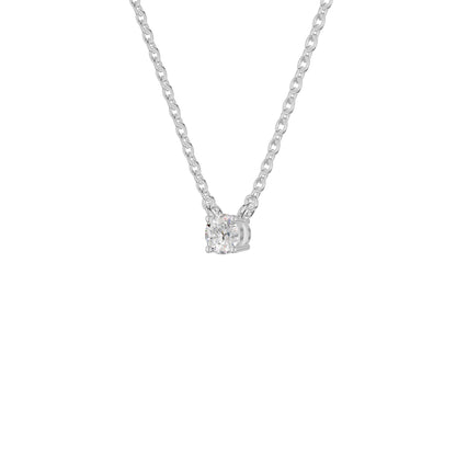 Lucent Classic Round Diamond Pendant 18 KT / White Gold