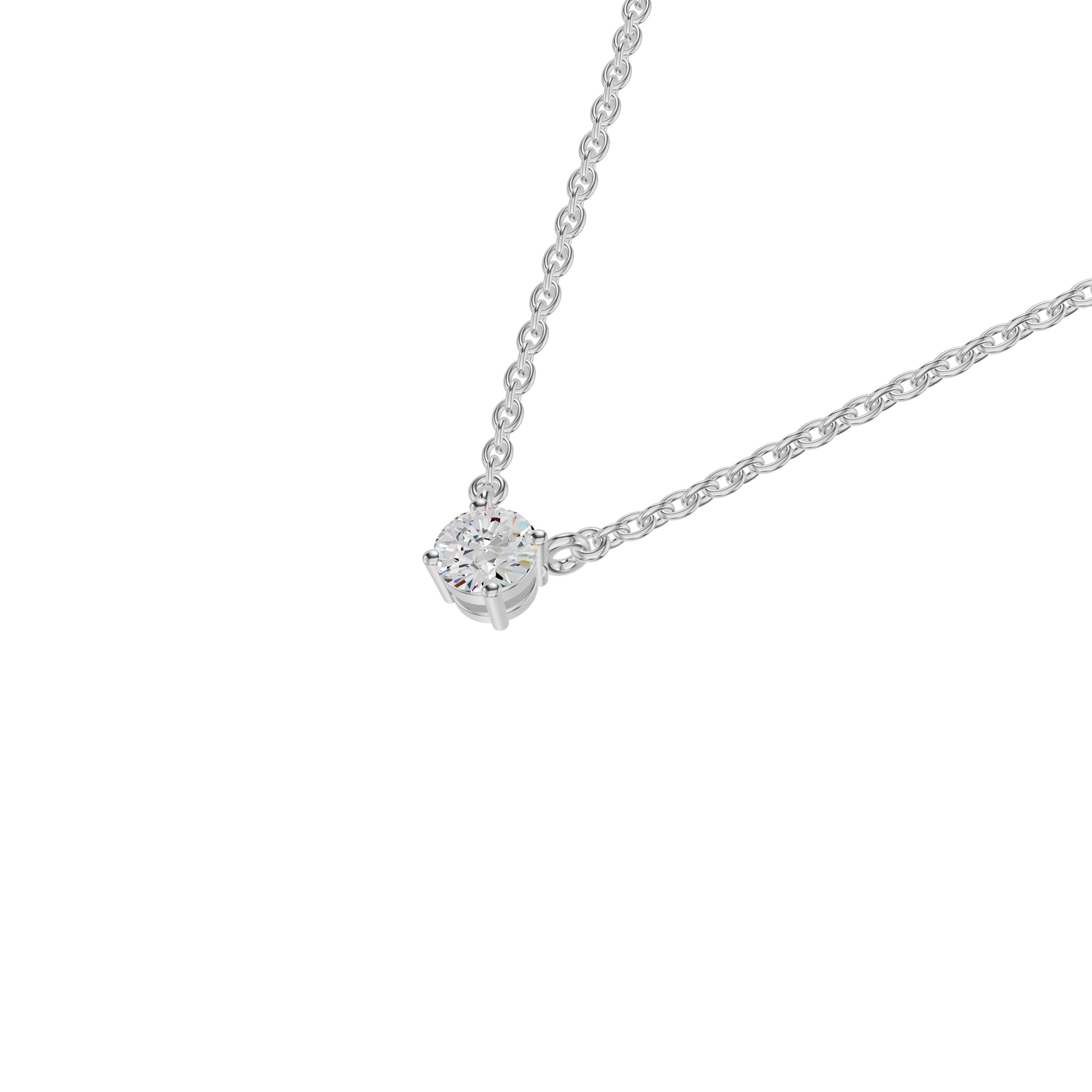 Lucent Classic Round Diamond Pendant 18 KT / White Gold