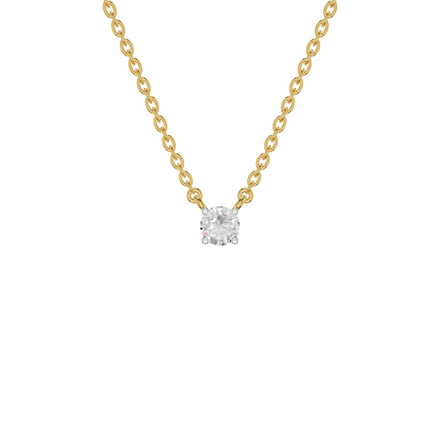 Lucent Classic Round Diamond Pendant 18 KT / Yellow Gold