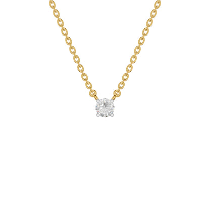 Lucent Classic Round Diamond Pendant 18 KT / Yellow Gold