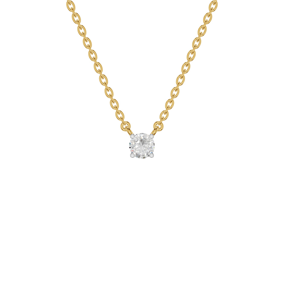 Lucent Classic Round Diamond Pendant 18 KT / Yellow Gold