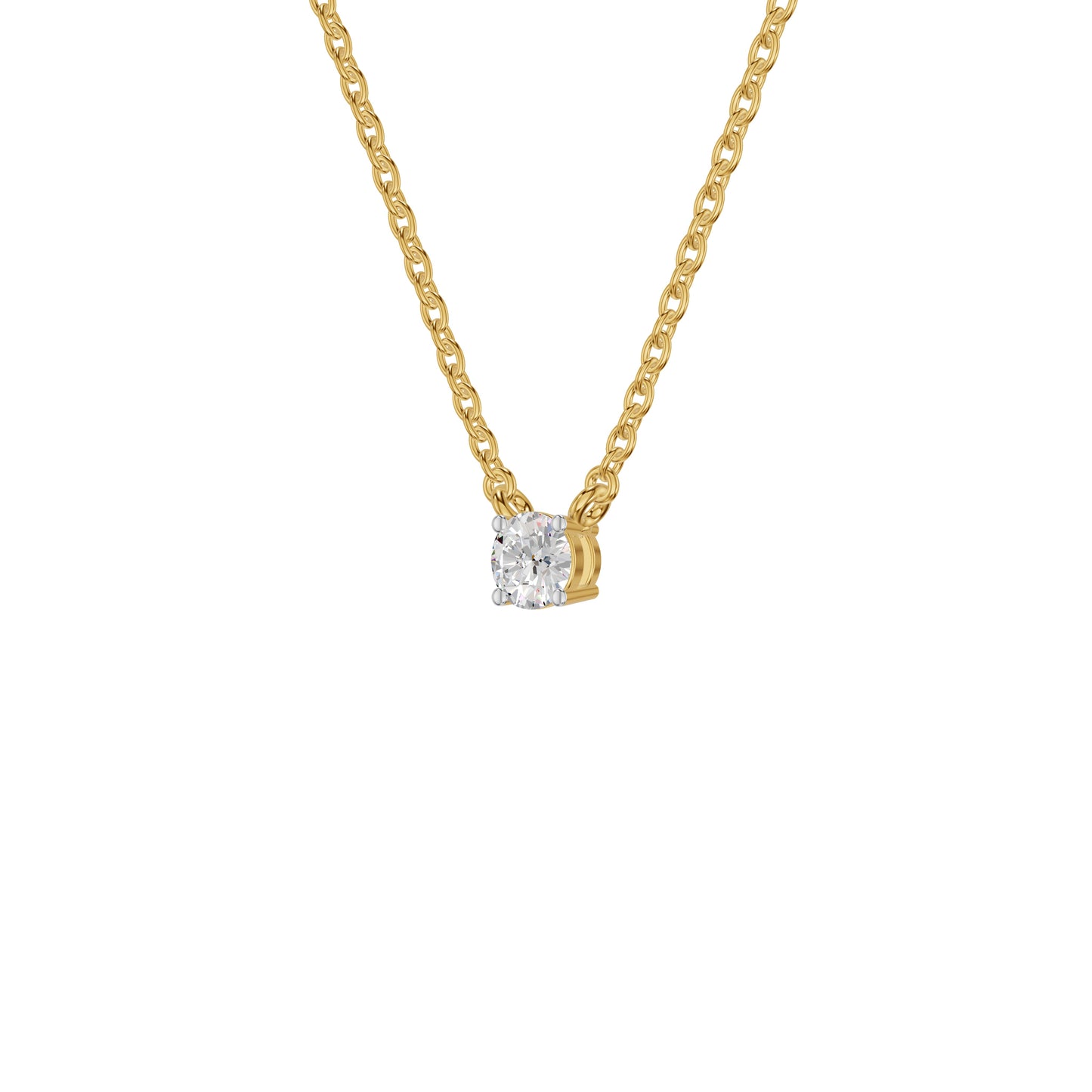 Lucent Classic Round Diamond Pendant 18 KT / Yellow Gold