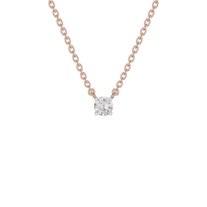 I Promise Classic Round Diamond Pendant 18 KT / Rose Gold