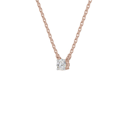 I Promise Classic Round Diamond Pendant 18 KT / Rose Gold