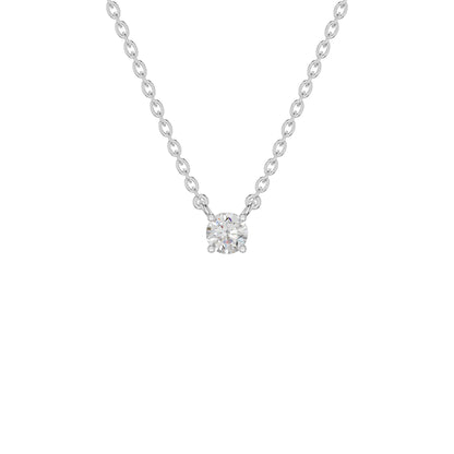 I Promise Classic Round Diamond Pendant 18 KT / White Gold