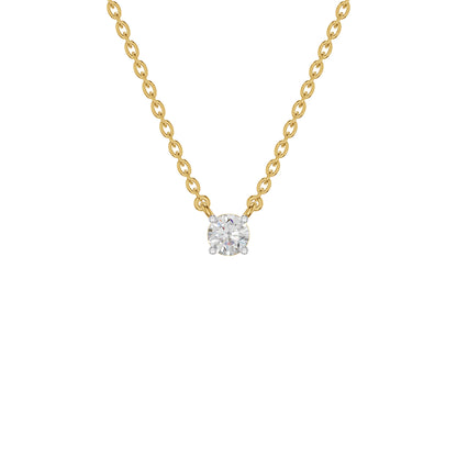 I Promise Classic Round Diamond Pendant 18 KT / Yellow Gold