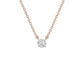 Stylish Blob Classic Round Diamond Pendant 18 KT / Rose Gold