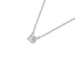 Stylish Blob Classic Round Diamond Pendant 18 KT / White Gold