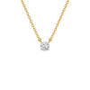 Stylish Blob Classic Round Diamond Pendant 18 KT / Yellow Gold