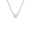Crystal Classic Round Diamond Pendant 18 KT / Rose Gold