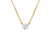 Crystal Classic Round Diamond Pendant 18 KT / Yellow Gold