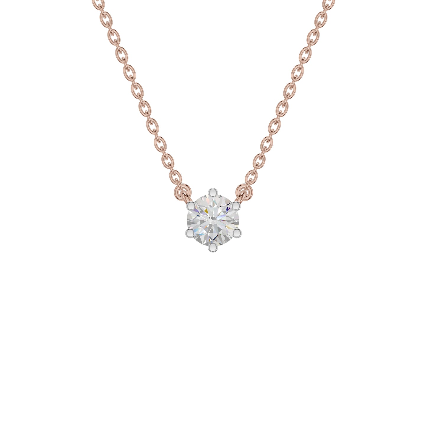 Solstice Classic Round Diamond Pendant 18 KT / Rose Gold