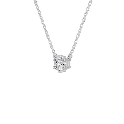 Solstice Classic Round Diamond Pendant 18 KT / White Gold