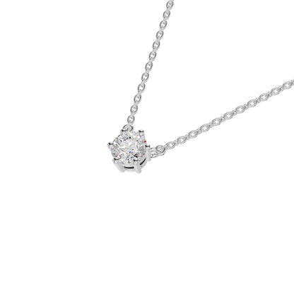 Solstice Classic Round Diamond Pendant 18 KT / White Gold