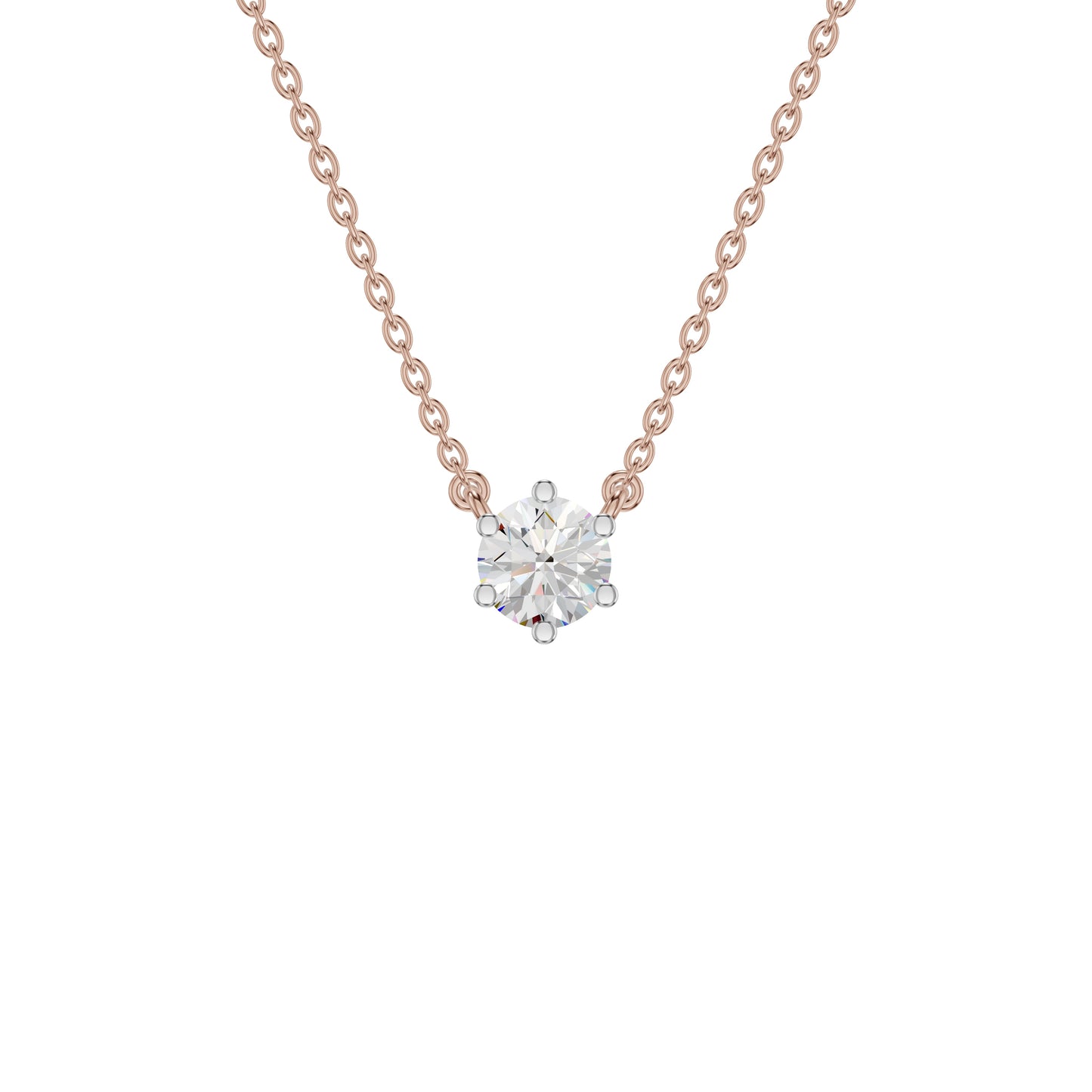 Allure Classic Round Diamond Pendant 18 KT / Rose Gold