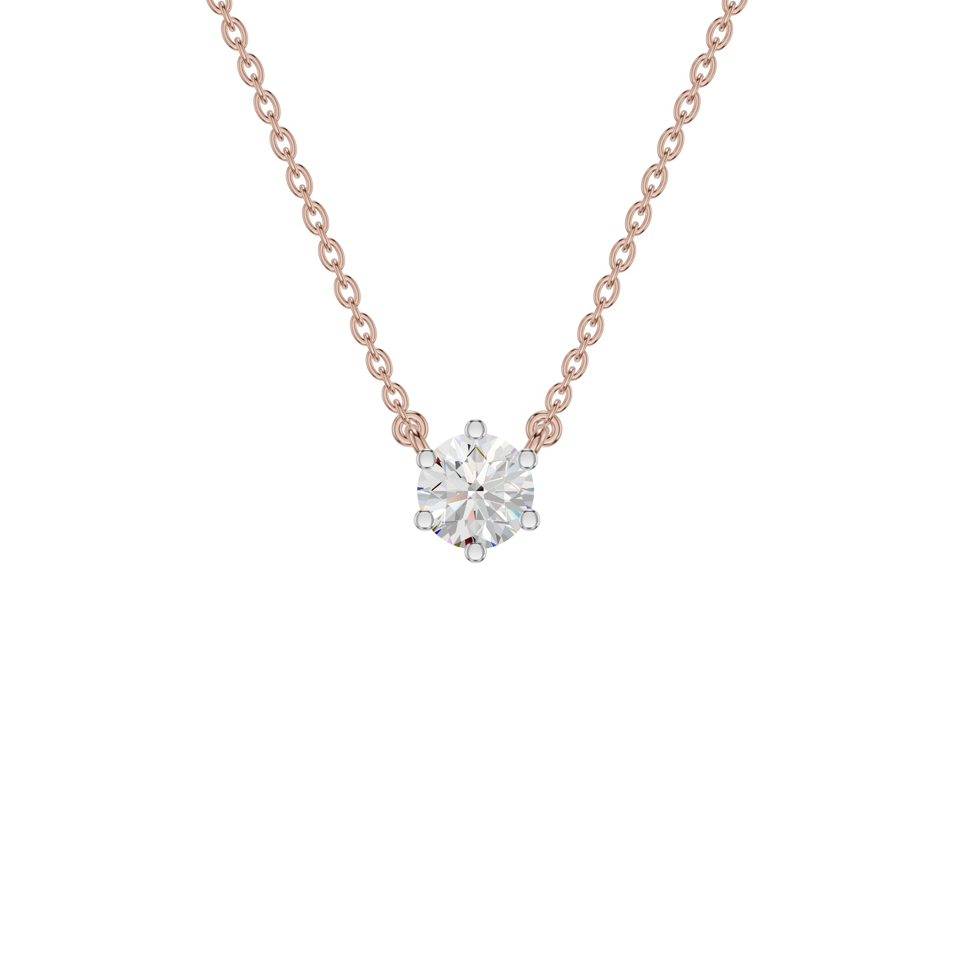 Allure Classic Round Diamond Pendant 18 KT / Rose Gold