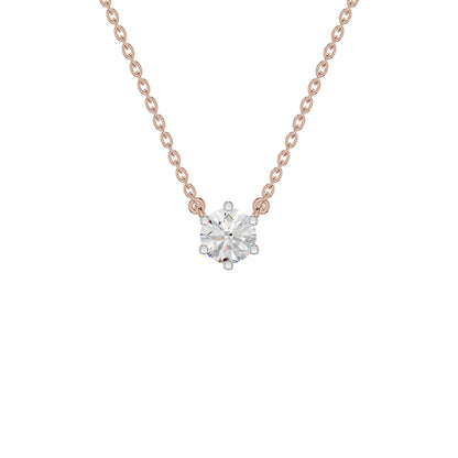 Allure Classic Round Diamond Pendant 18 KT / Rose Gold