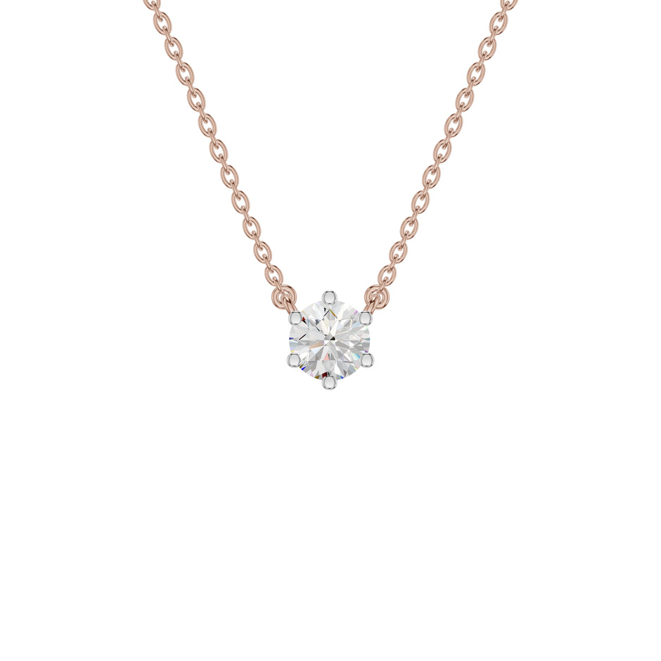 Allure Classic Round Diamond Pendant 18 KT / Rose Gold