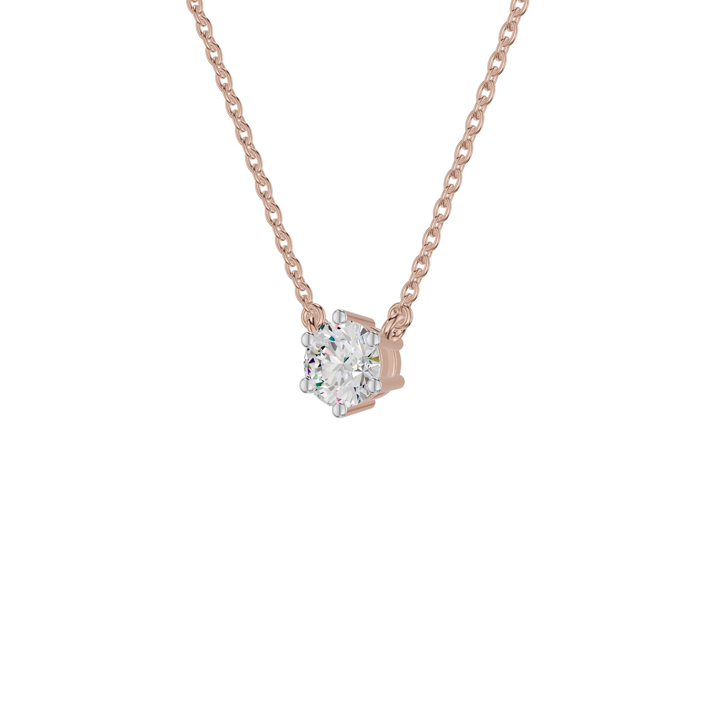 Allure Classic Round Diamond Pendant 18 KT / Rose Gold