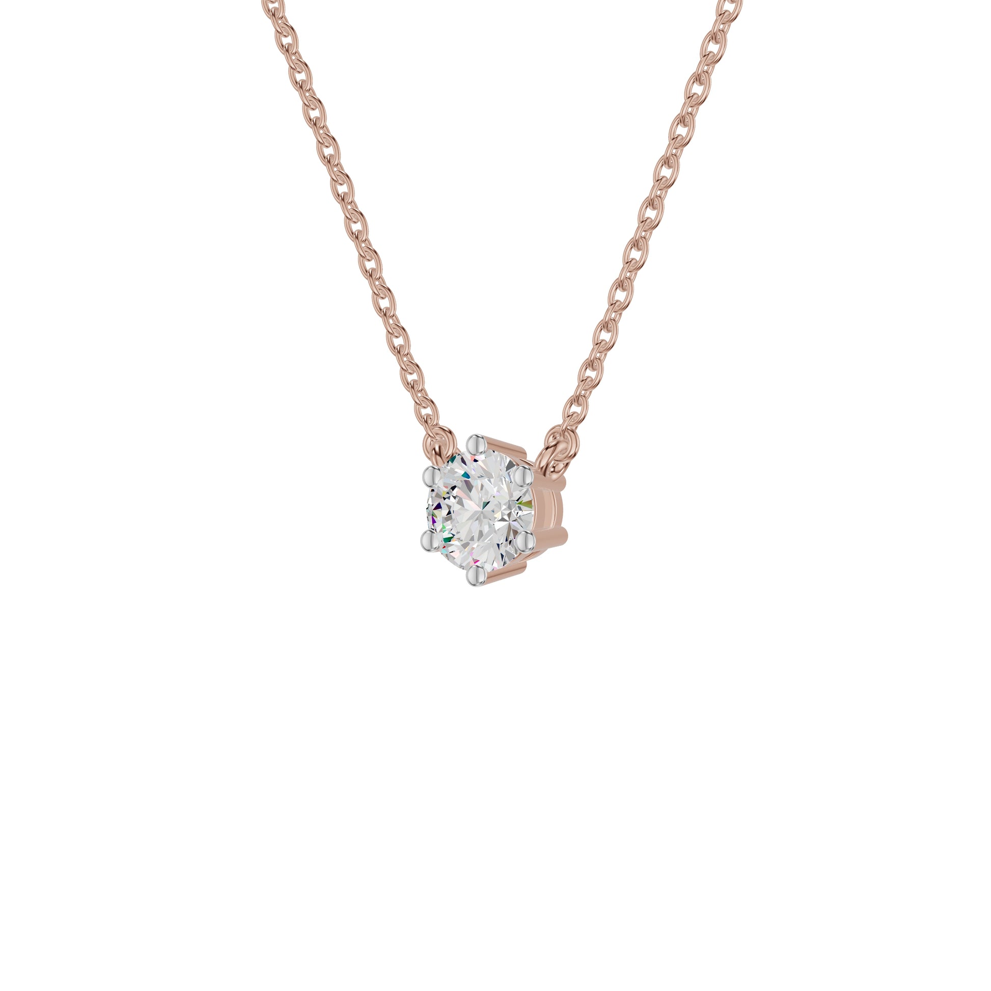 Allure Classic Round Diamond Pendant 18 KT / Rose Gold
