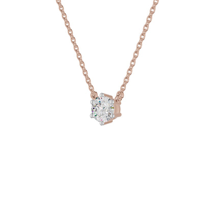 Allure Classic Round Diamond Pendant 18 KT / Rose Gold